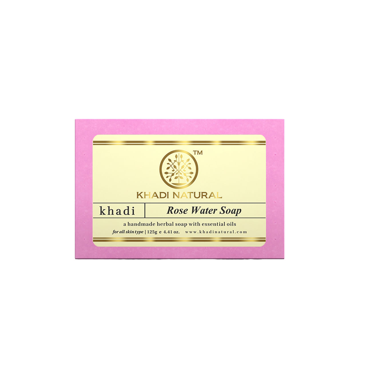 Khadi Natural Rosewater Soap For Gentle Cleansing