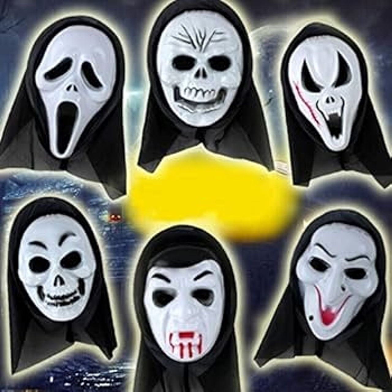 Gullak Halloween Party Ghost Mask (Colour May Vary)