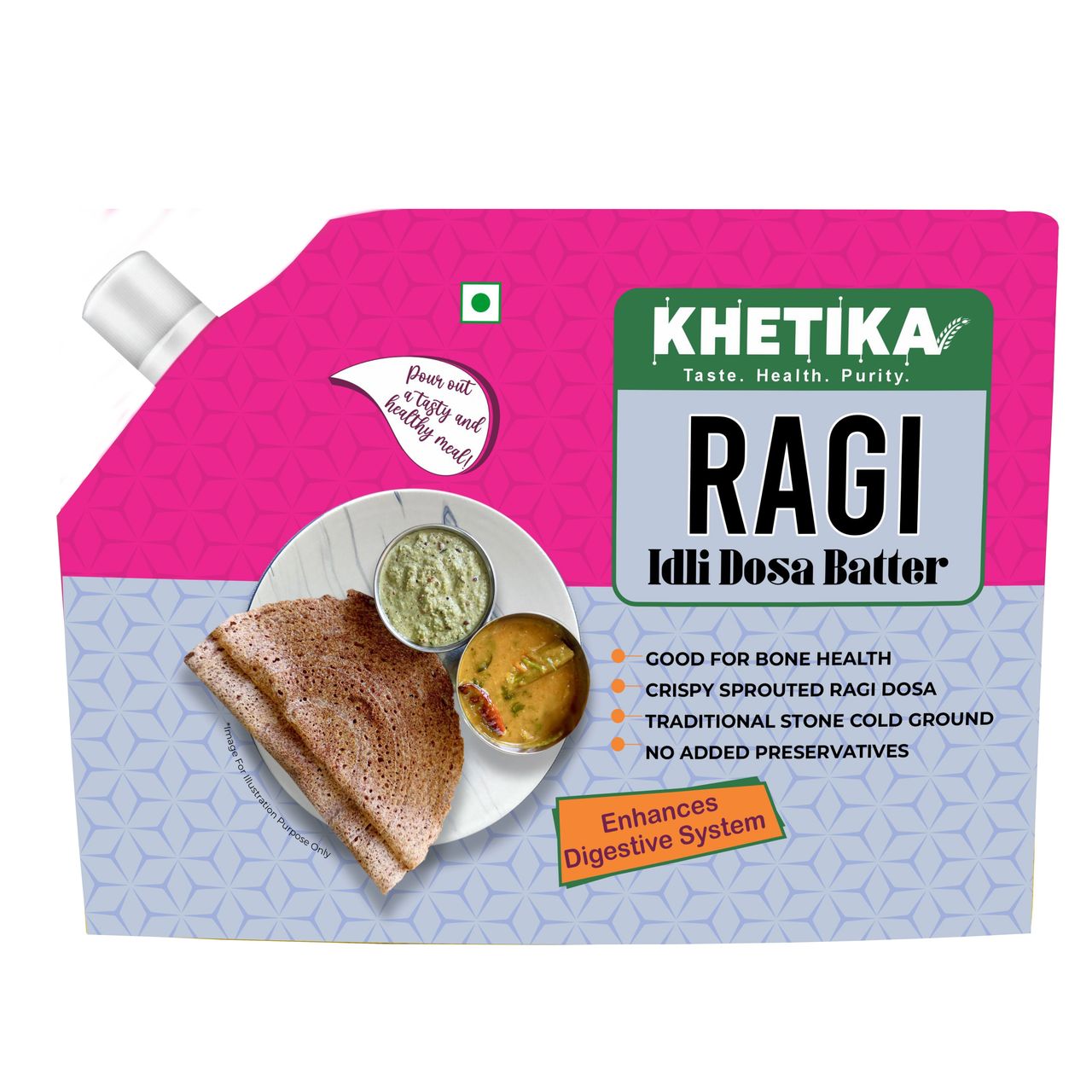 Khetika Ragi Millet Dosa Batter