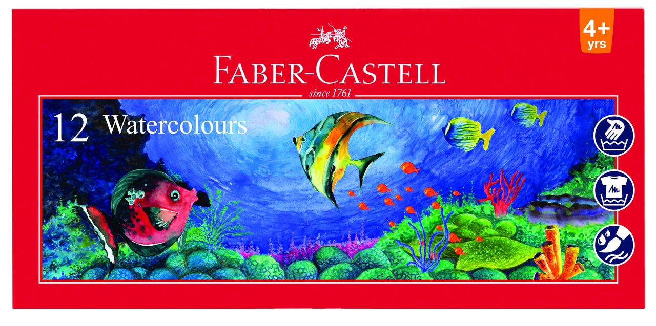 Faber-Castell Water Colour (For Students) 12 Asst Shades In 5Ml Tube