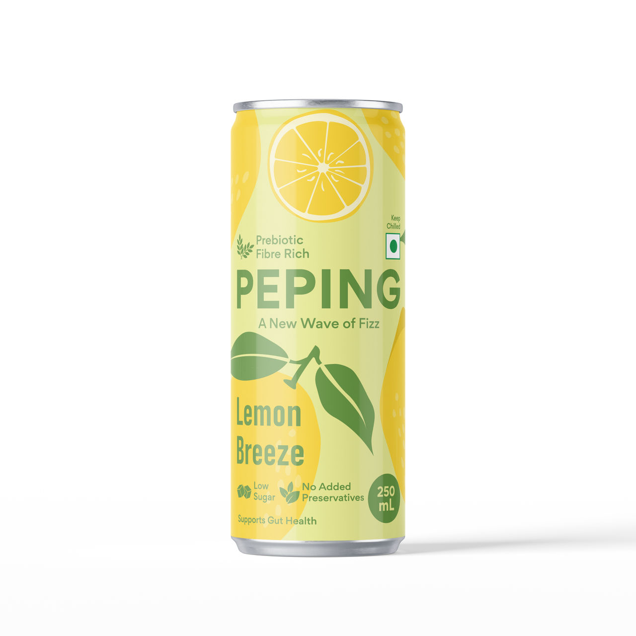 Peping Prebiotic Fizzy Drink | Lemon Breeze