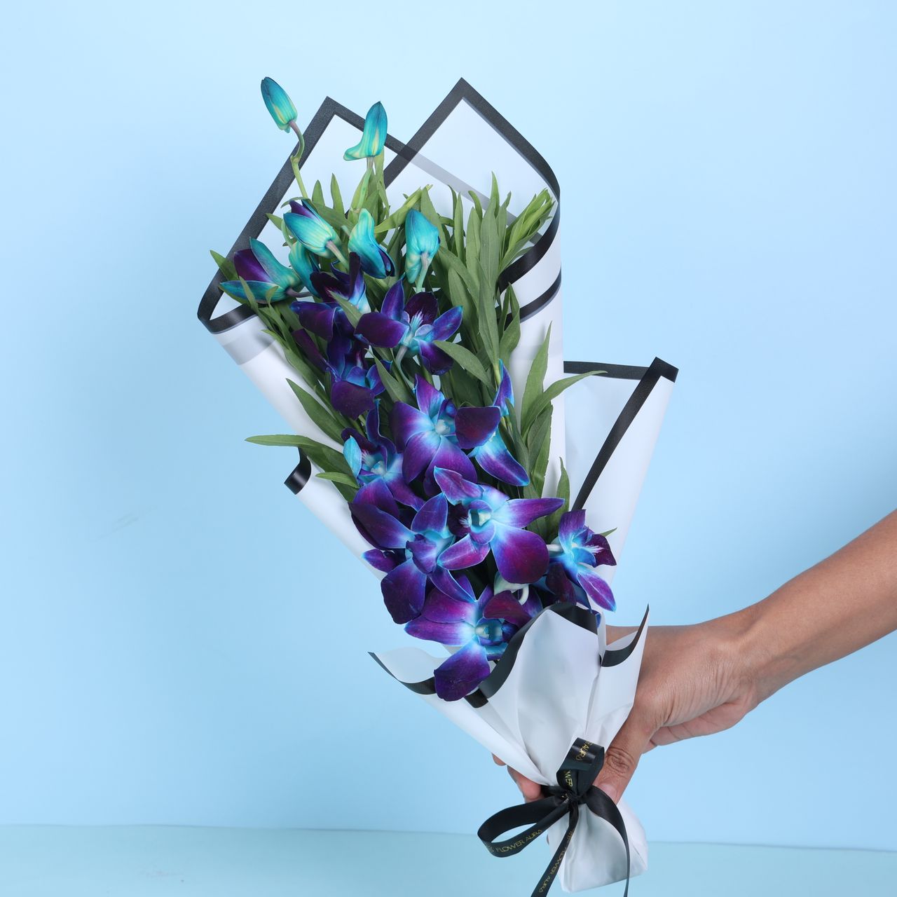FlowerAura Orchids in White Paper