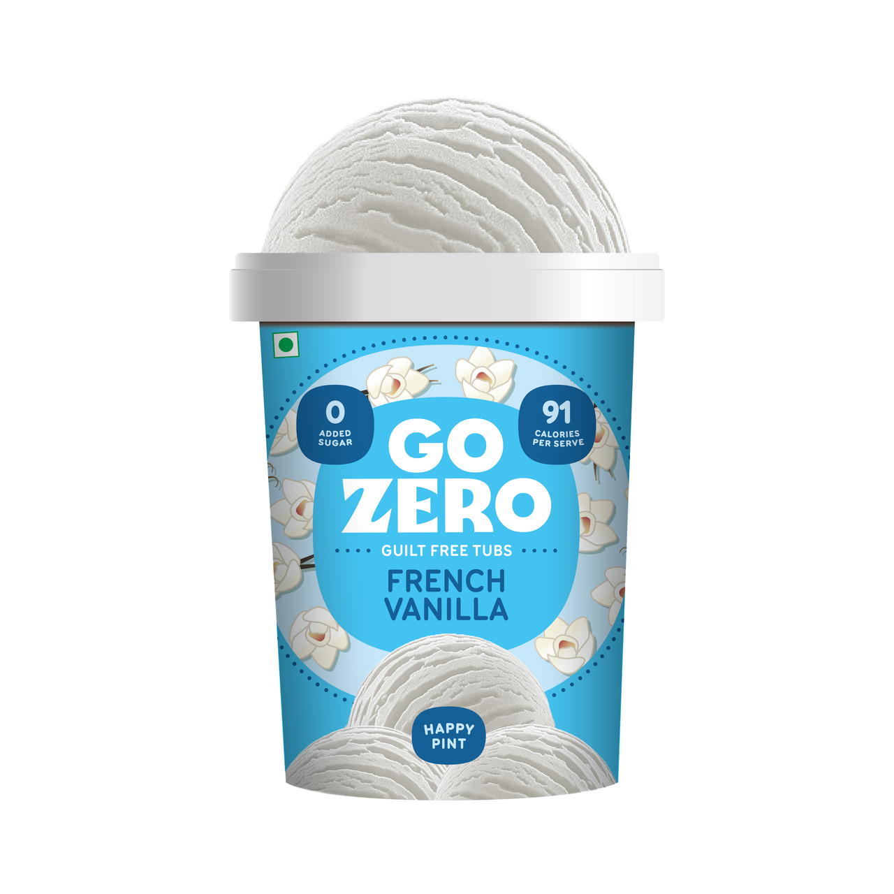 Go Zero French Vanilla Low Calorie Guilt Free Ice Cream Tub