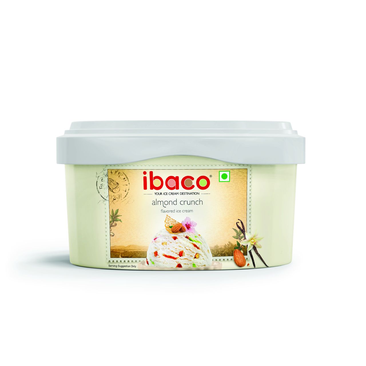 Ibaco Almond Crunch Icecream Tub
