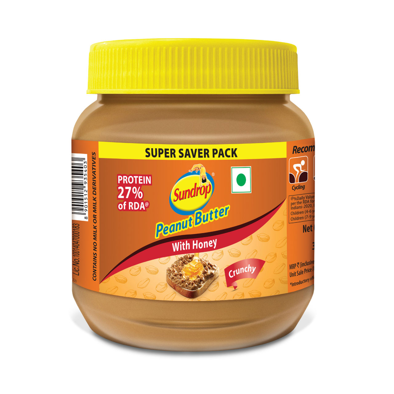 Sundrop Peanut Butter With Honey - Crunchy