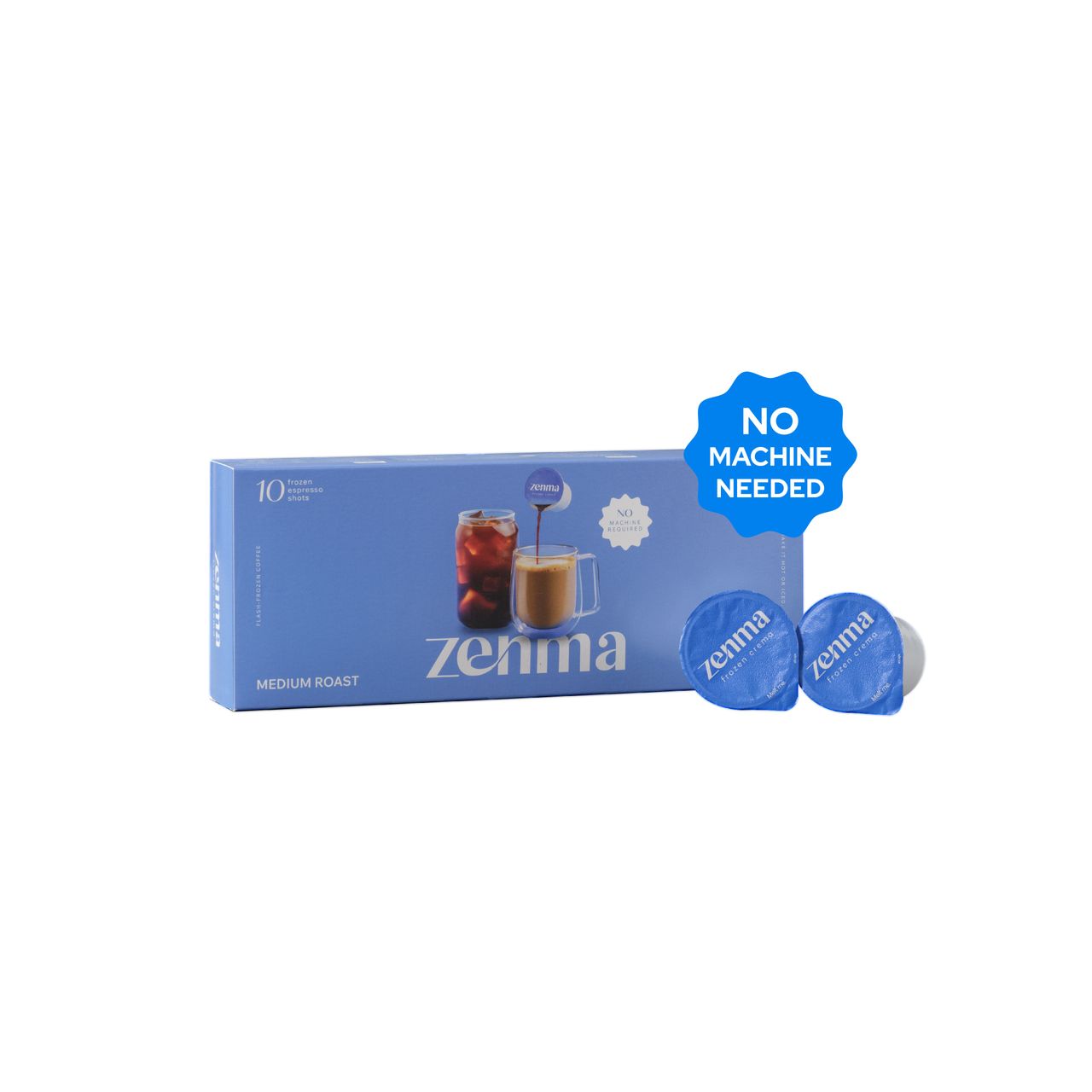 Zenma Coffee Frozen Espresso Shots Medium Roast Coffee Pods