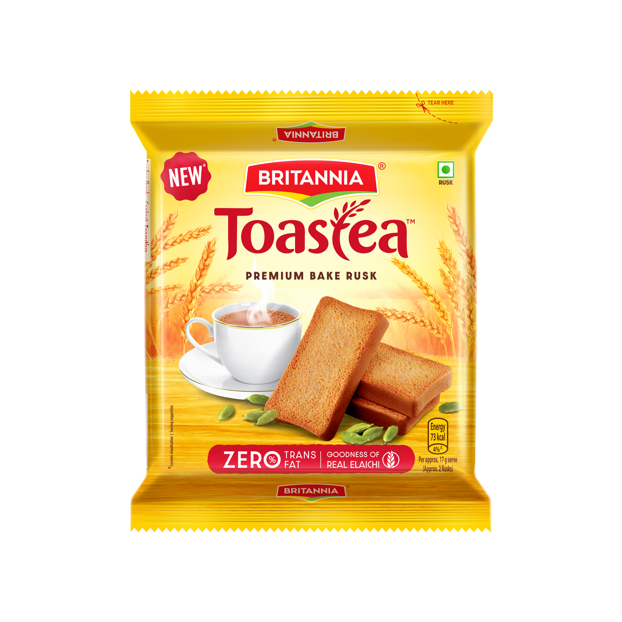 Britannia Toastea Premium Bake Rusk With Real Elaichi