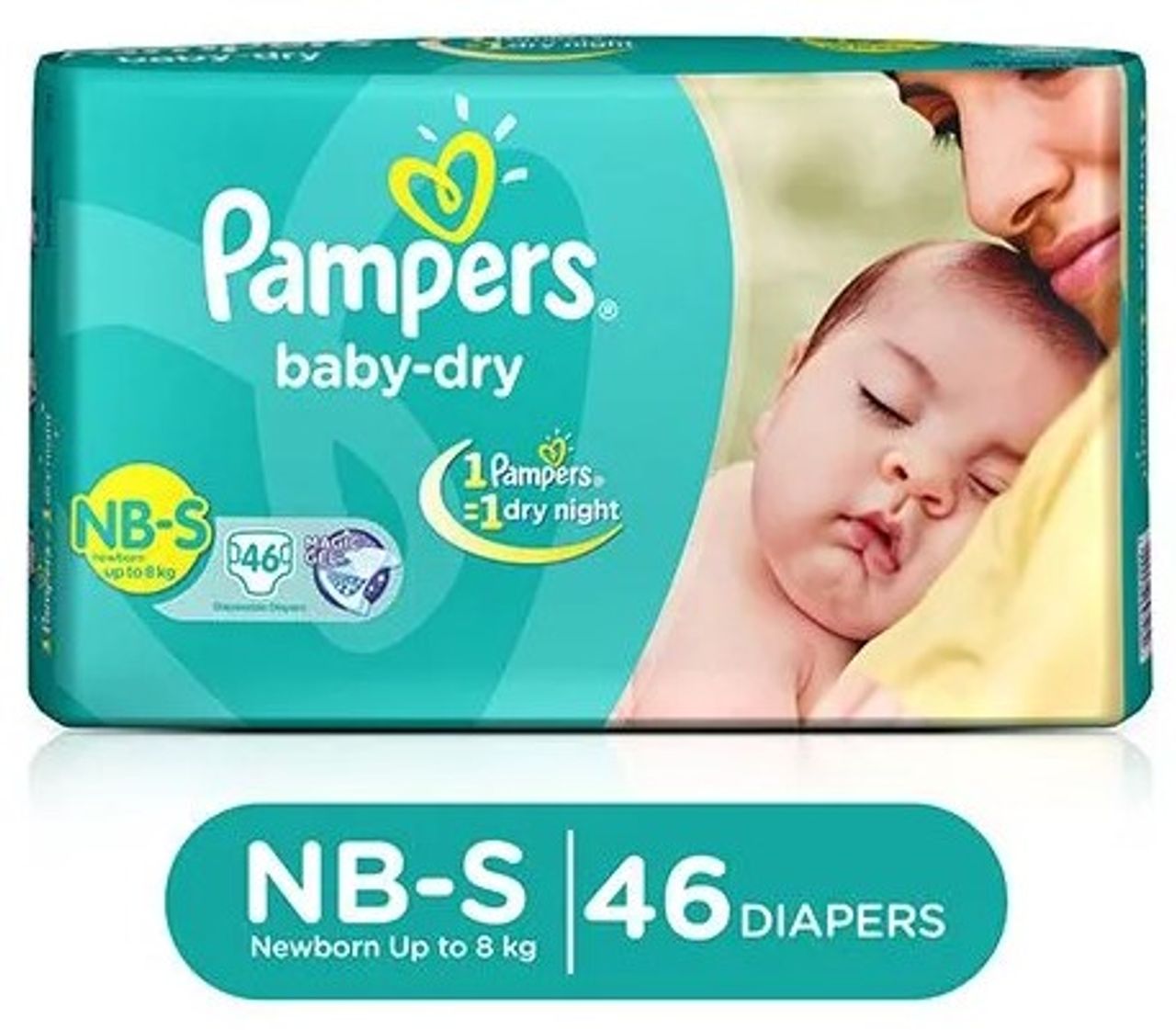 Pampers Baby Dry Diapers | Taped Style | NB | 46 pcs