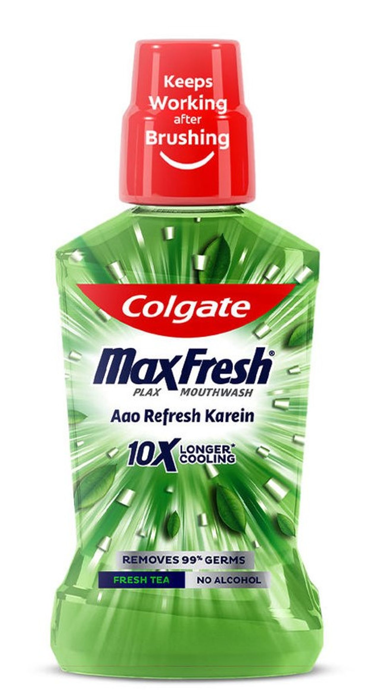 Colgate Mouthwash - Maxfresh Plax Fresh Tea Alcohol Free Imported
