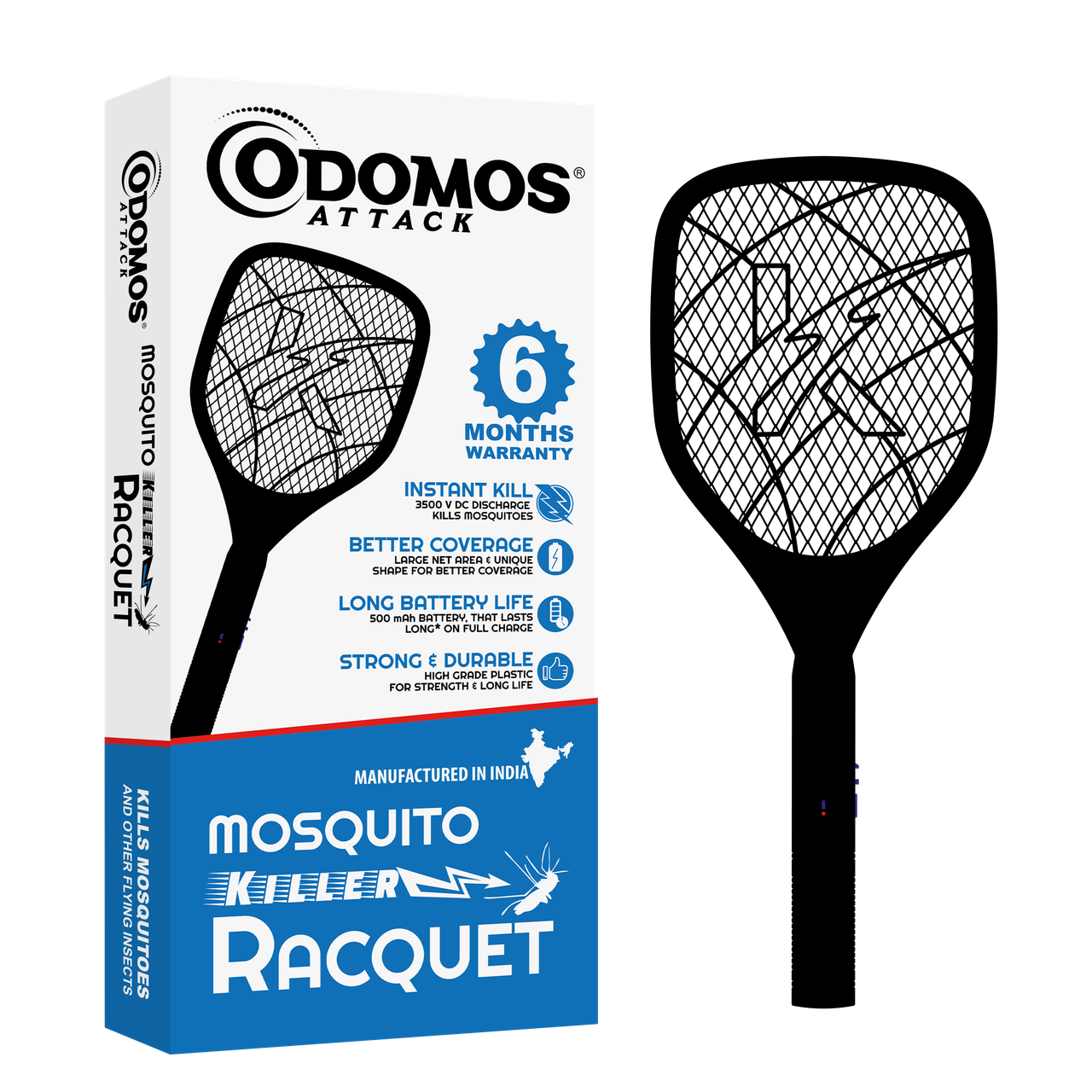 Dabur Home Care Odomos Attack Anti - Mosquito Rechargeable Racquet