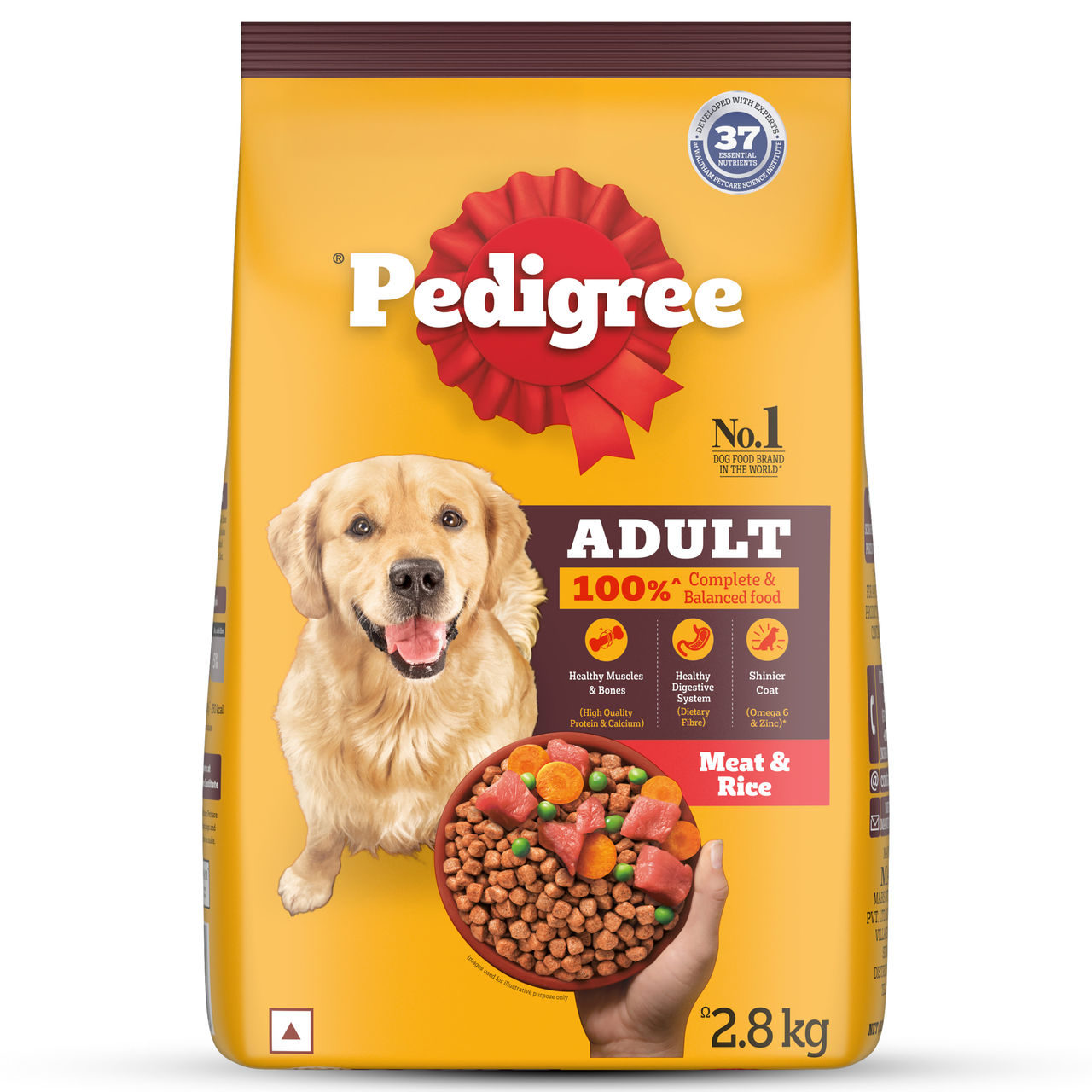 Pedigree Adult Meat & Rice Dry Dog Food