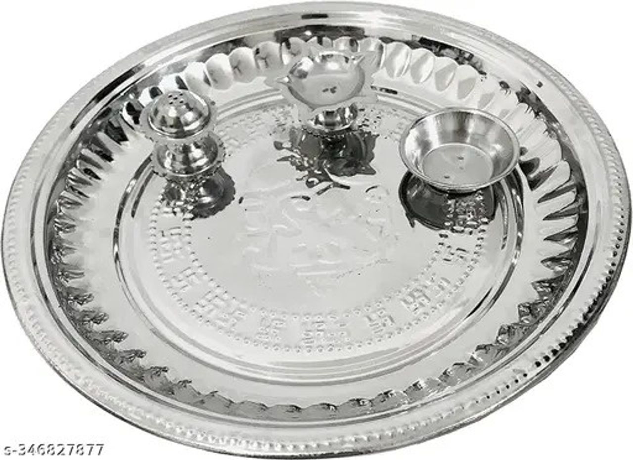 Divine Vibes Steel Pooja Thali