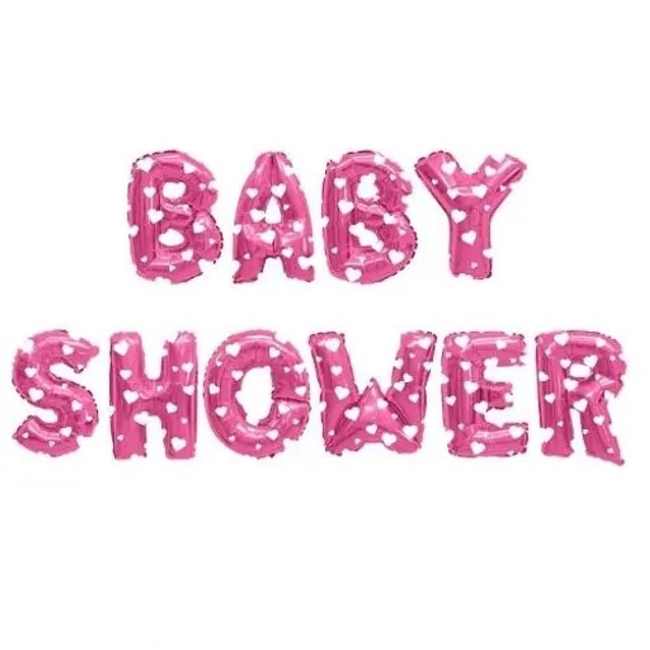 Chrome Baby Shower Letter Foil Ballons