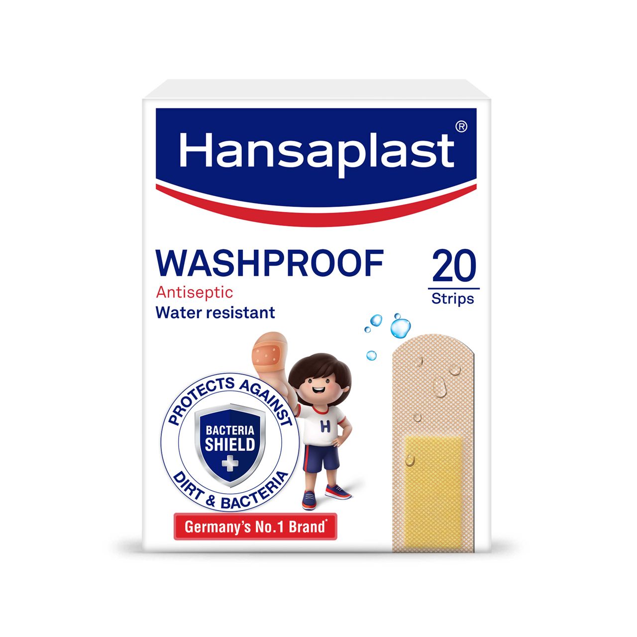 Hansaplast Washproof Antiseptic Bandage Pack Of 20