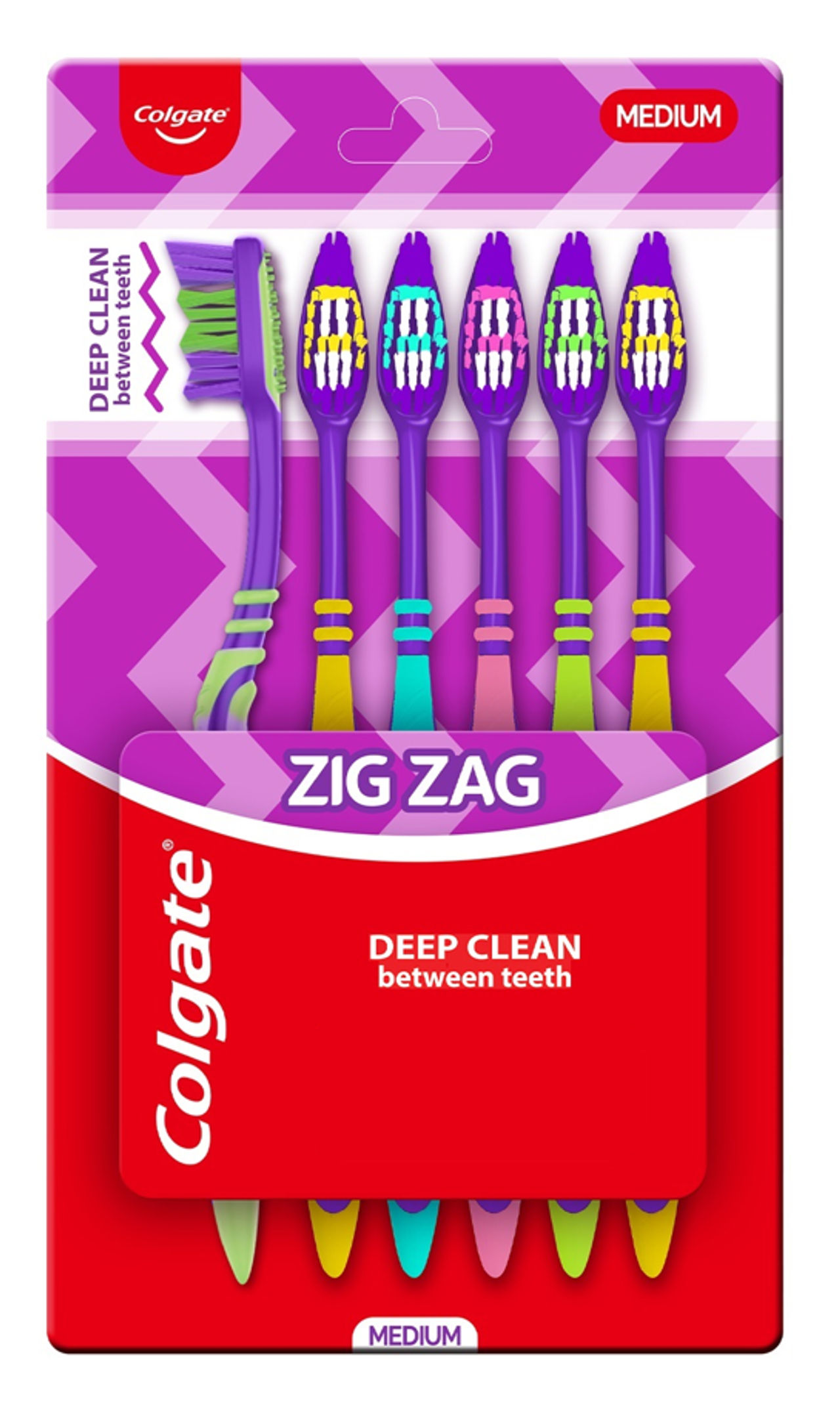 Colgate ZigZag Medium Bristle Toothbrush