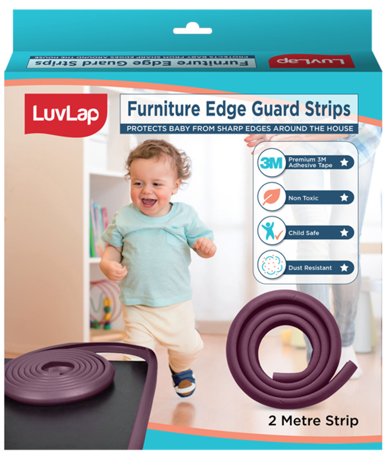 LuvLap Furniture Edge Guard Strips For Kids | Brown | 6+ months