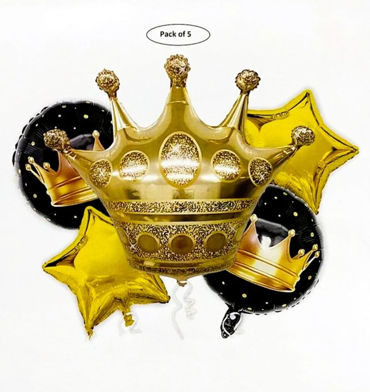 Let's Vybe Birthday Golden Foil Balloons