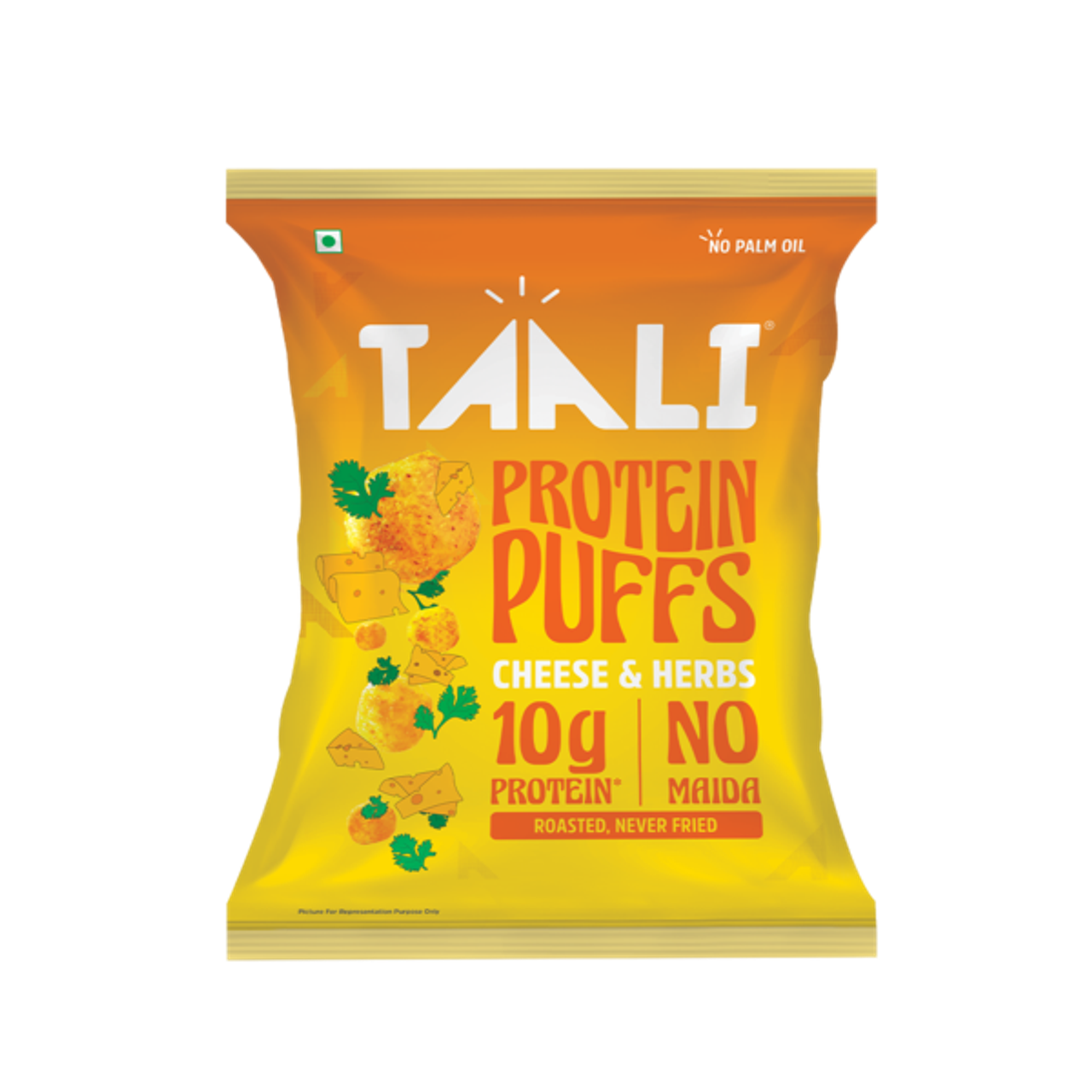 Taali Roasted Protein Puffs| Cheese & Herbs| Protein Rich, No Maida,No palm oil| Cheeseballs 2.0