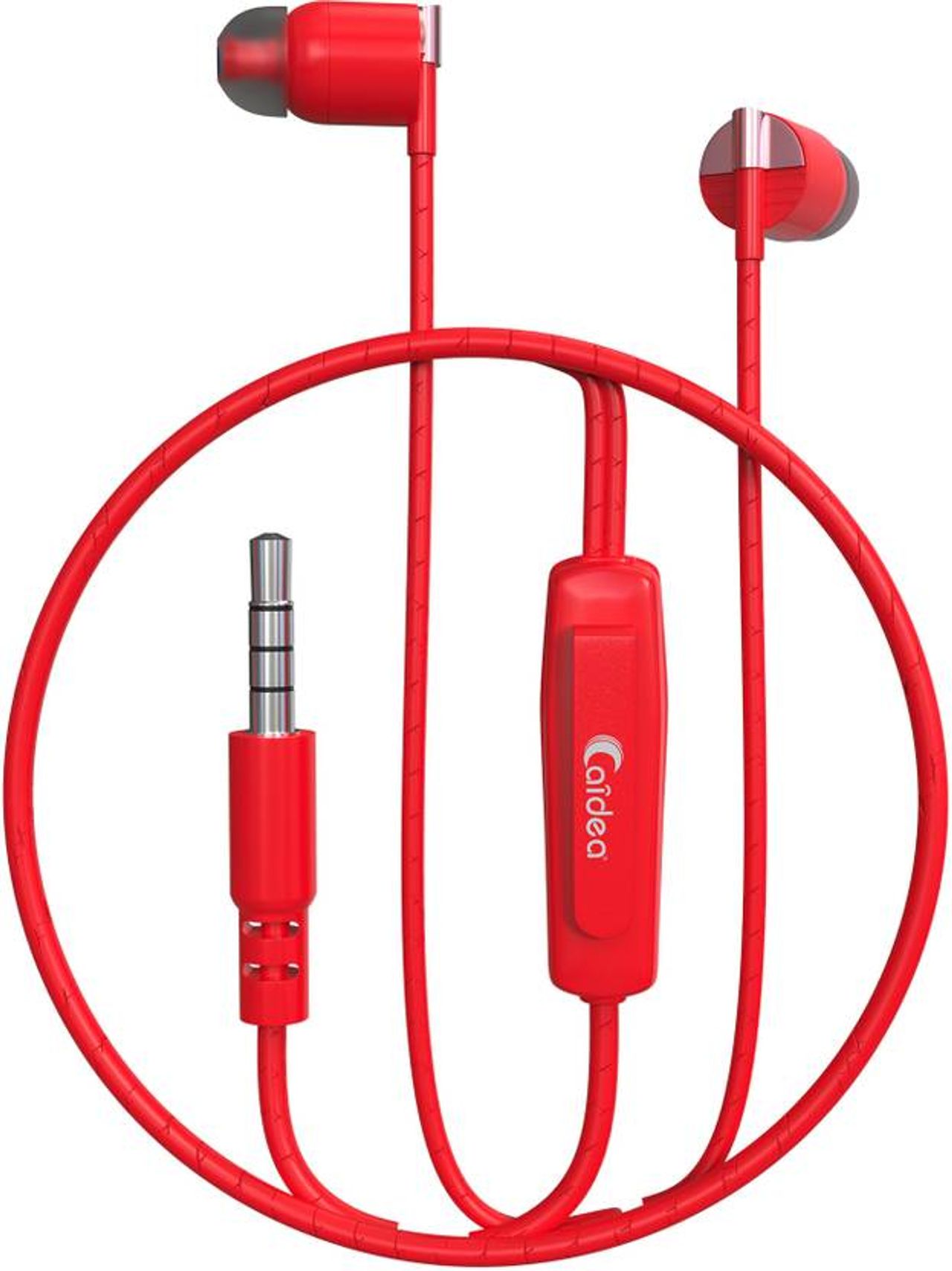 Caidea CHF500 Wired Earphone With Mic | 3.5Mm Jack I 10 Mm Drivers For Mobile | Laptop I Red