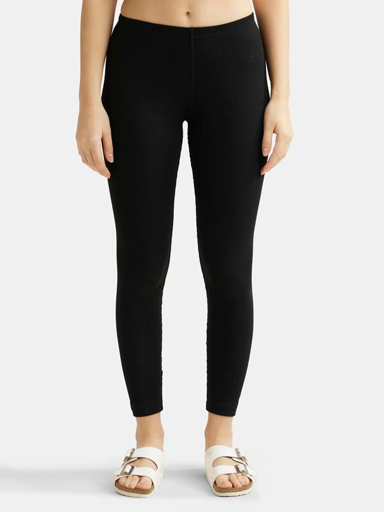 Jockey 2520 Women's Super Combed Cotton Rich Thermal Leggings | Black-M
