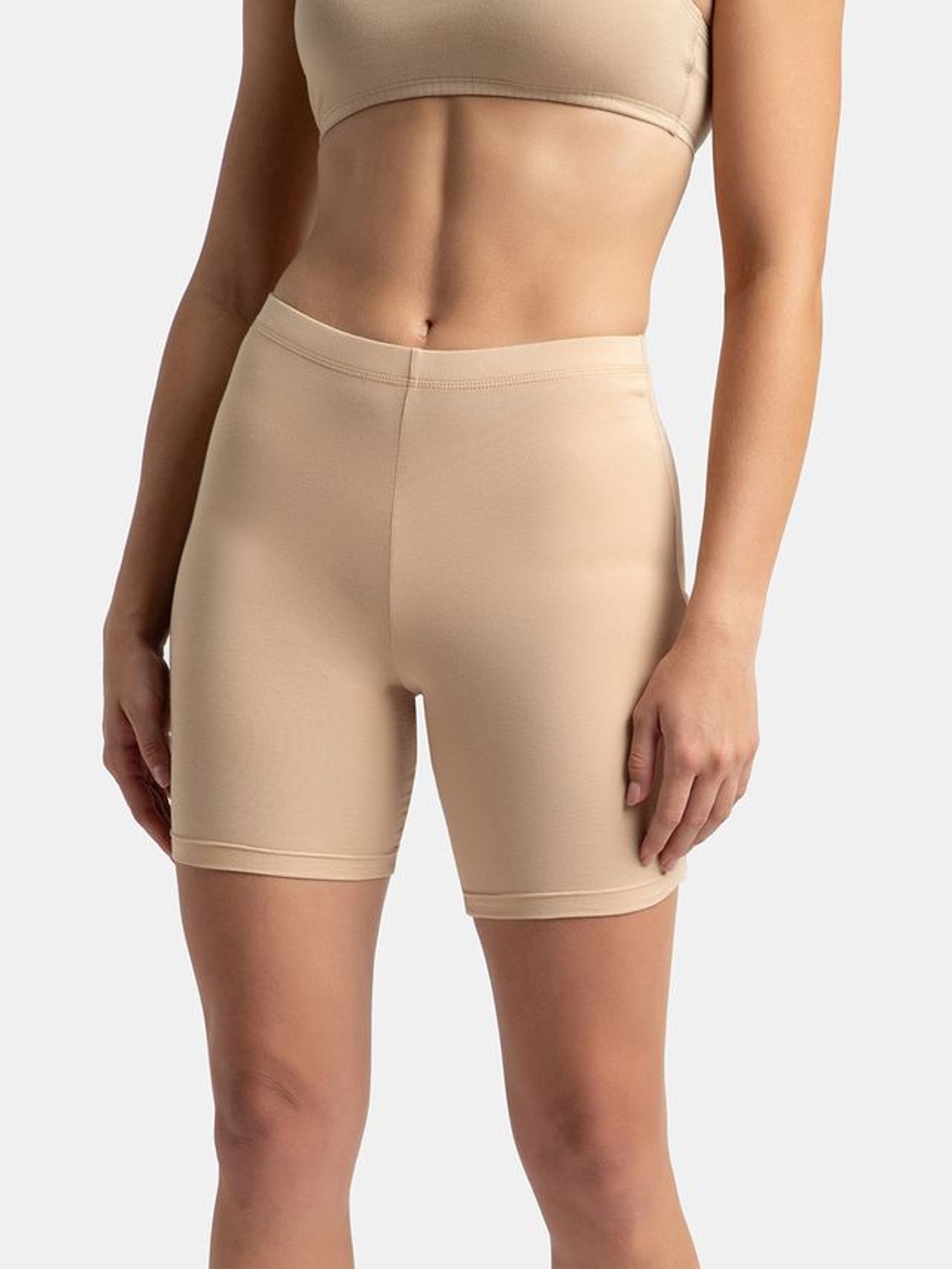 Jockey 1529 Women's Super Combed Cotton Mid Waist Shorties|Concealed Waistband | Skin-XL