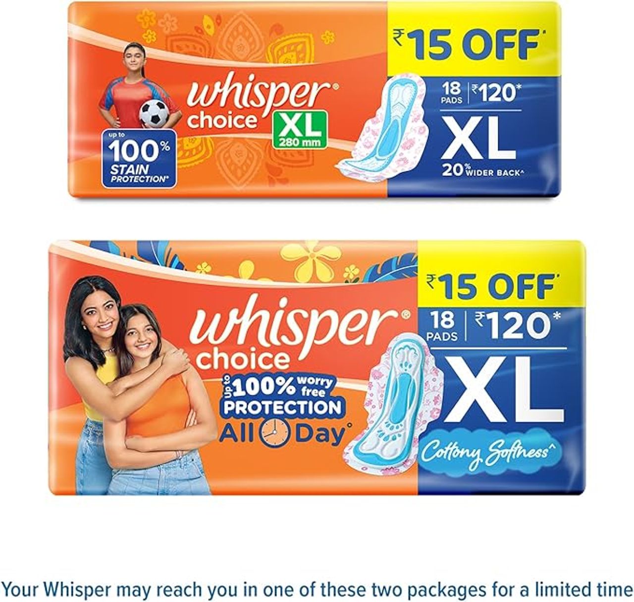 Whisper Choice XL Sanitary Pads
