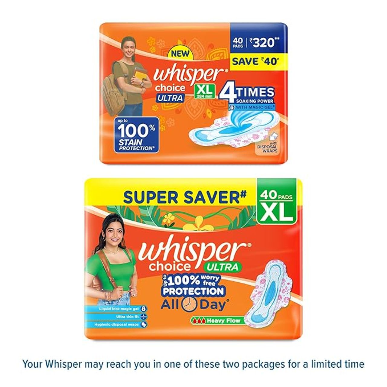Whisper Choice Ultra XL Sanitary Pads