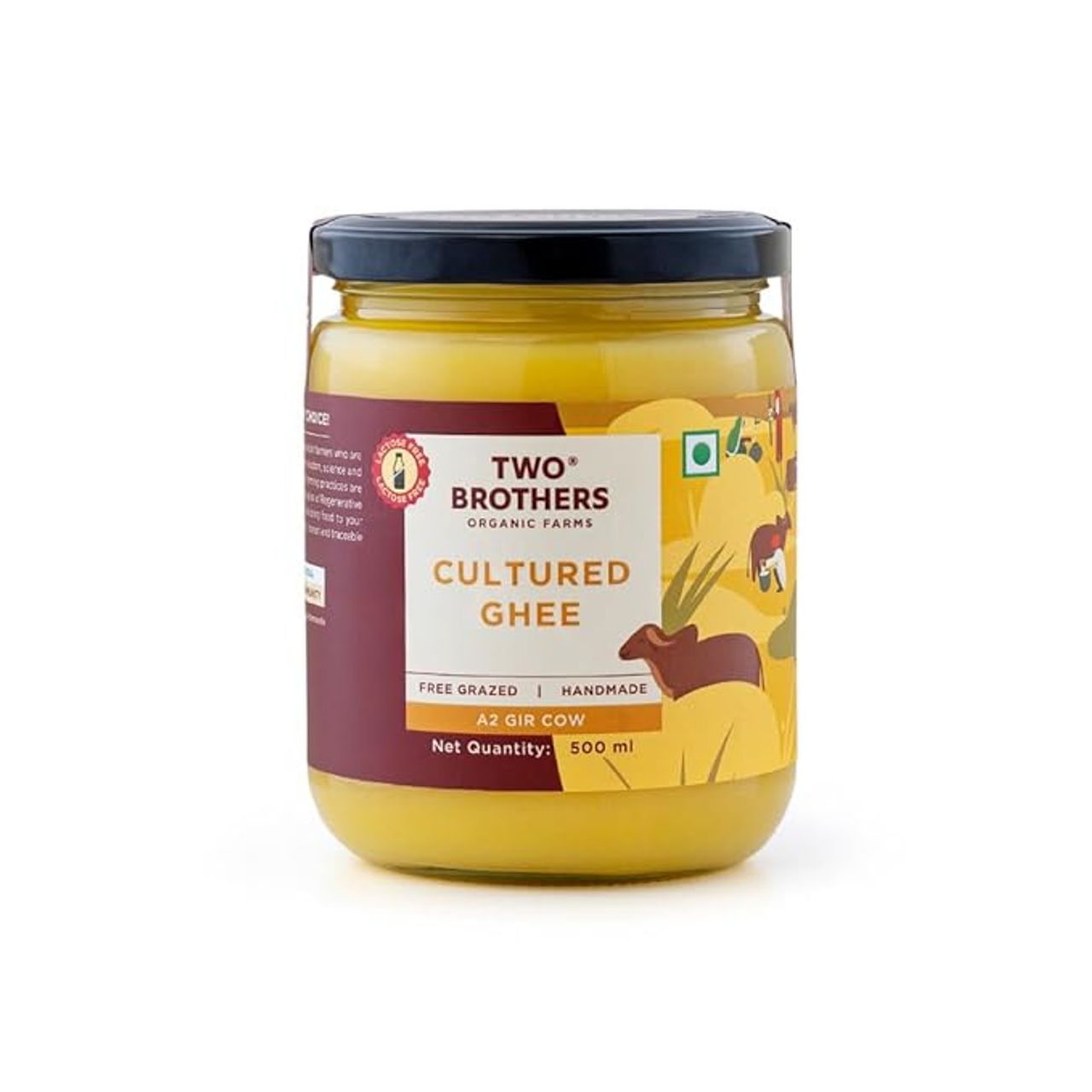 Two Brothers A2 Cow Cultured Ghee Desi Gir Cow | Jar