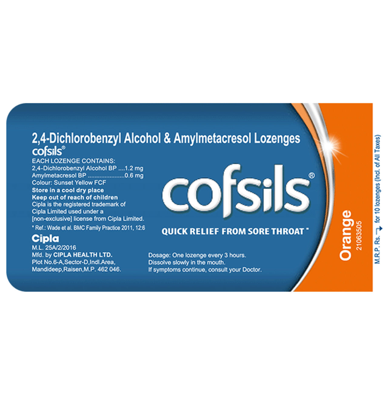 Cofsils Orange Lozenges