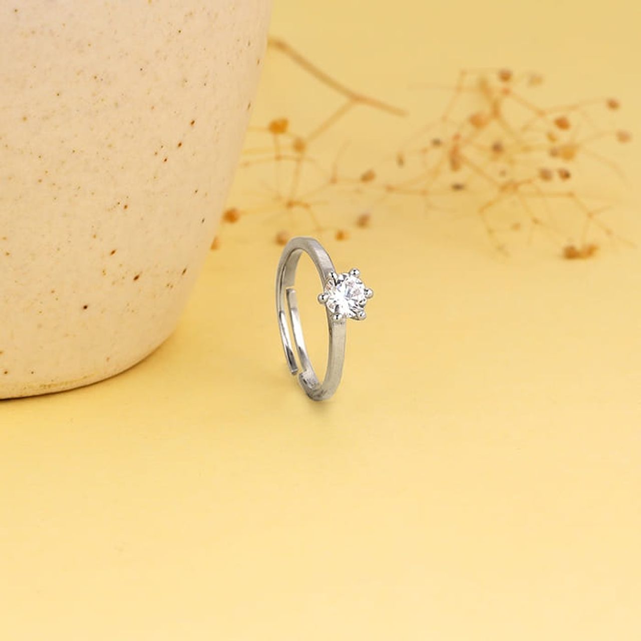 Giva Silver Snowfall Ring