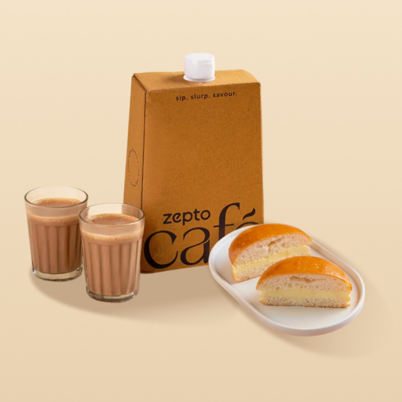 Bun Maska + Adrak Chai