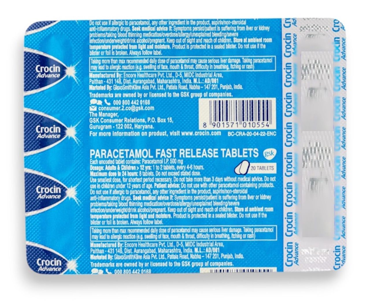 Crocin Advance Tablets