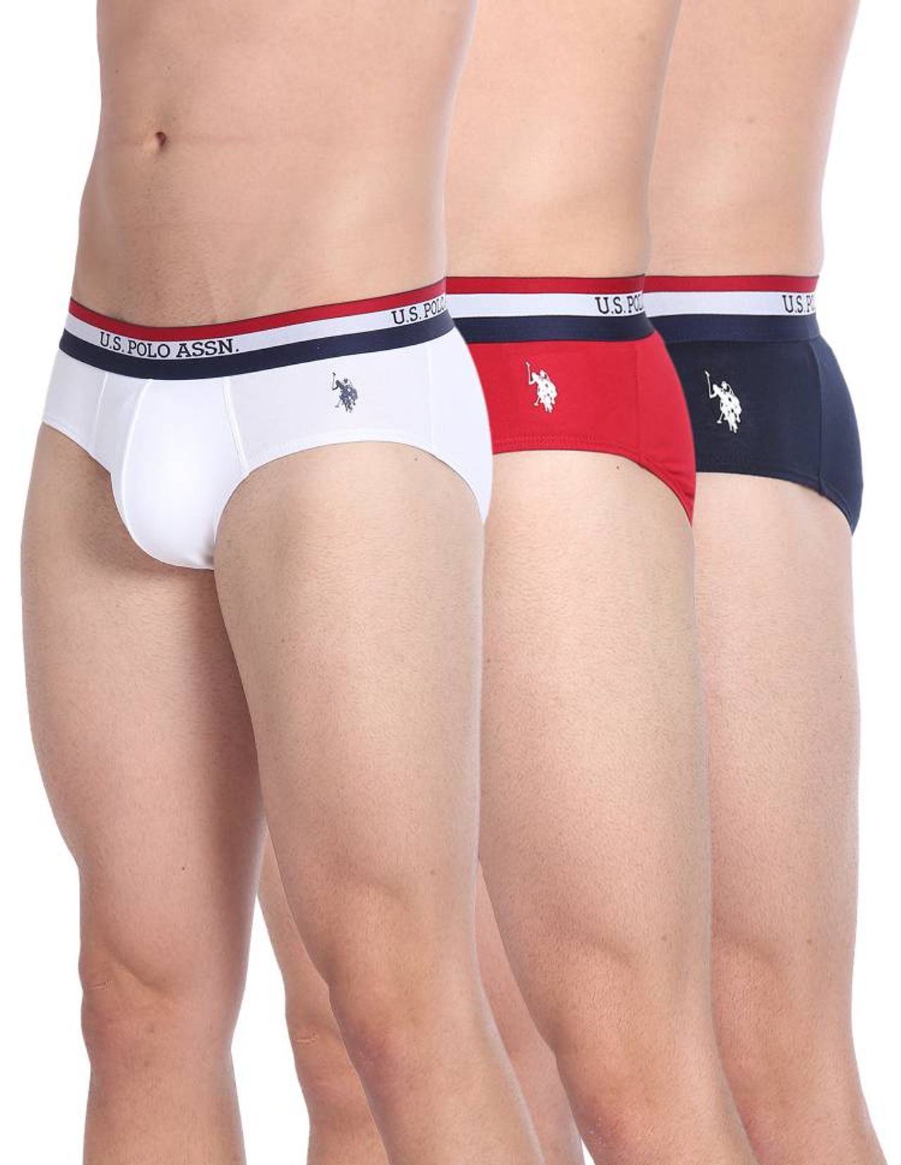 U.S. Polo Assn. | Underwear Pack of 3 | XL | Briefs | EB002 | Red, Navy And White