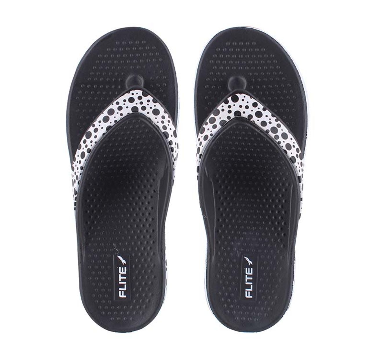 Flite Slippers FL-2008 Black White For Women | 5 UK