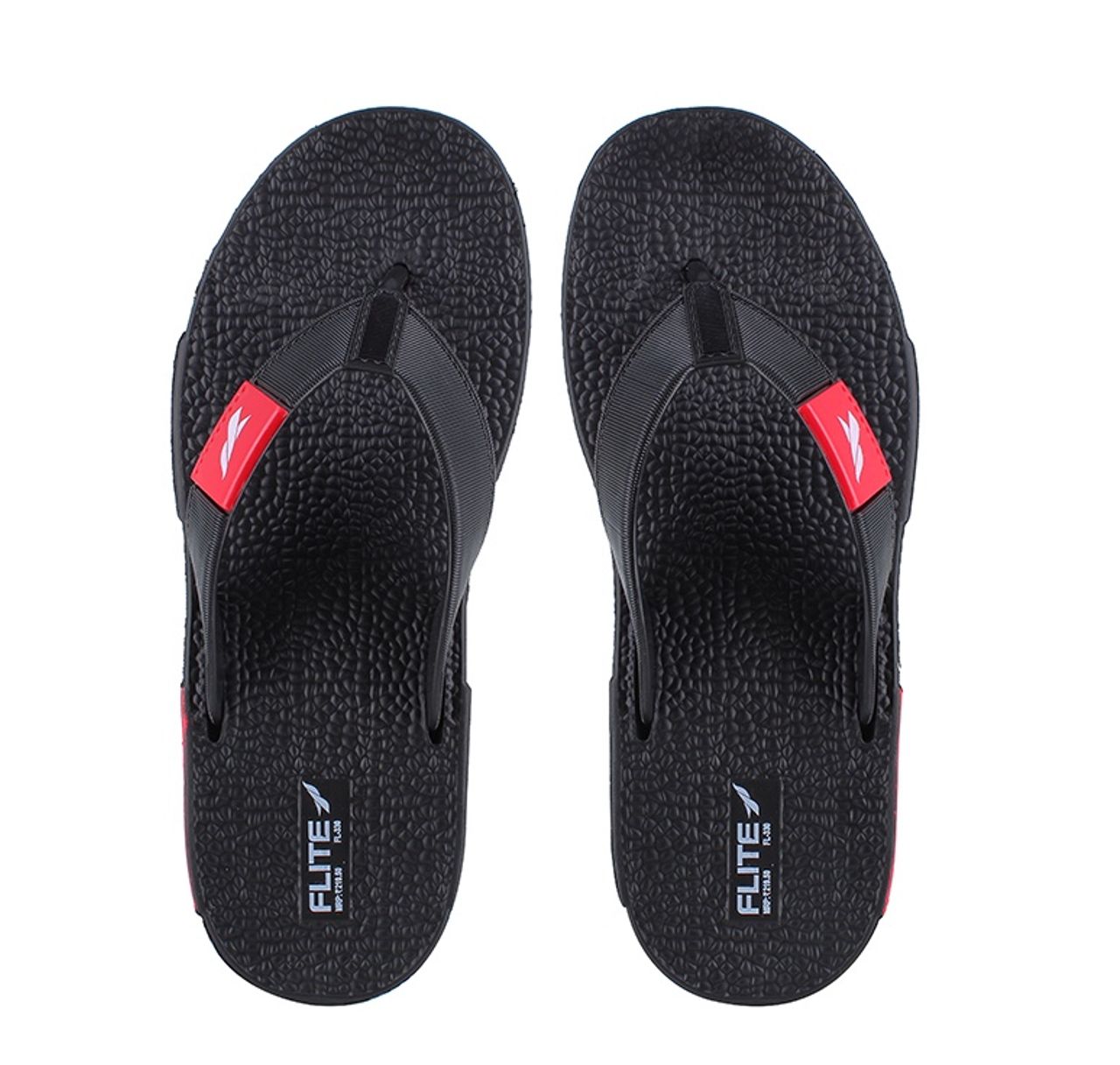 Flite Slippers FL-330 Black Red For Men | 7 UK