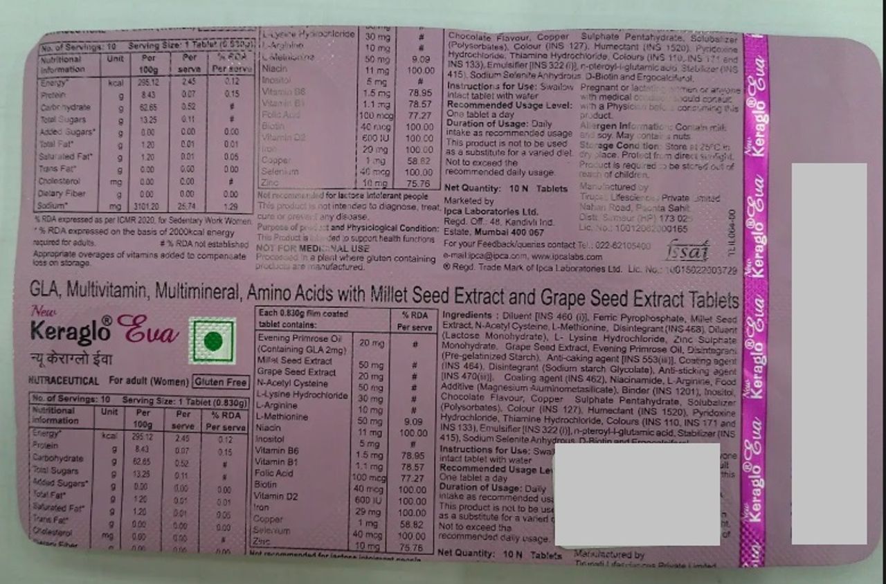 New Keraglo Eva Tablets 