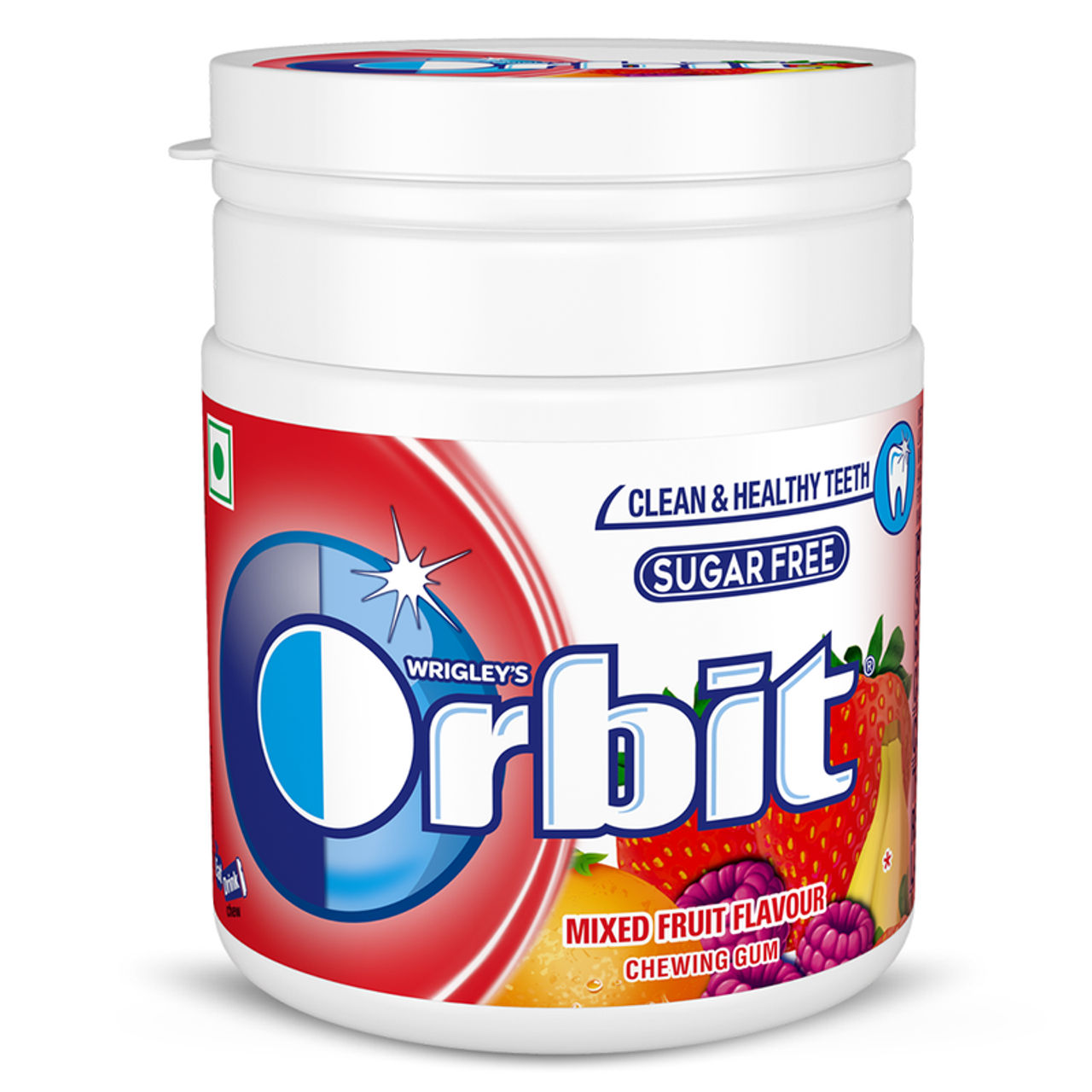 Orbit Sugar Free Mixed Fruit Chewing Gum Tube