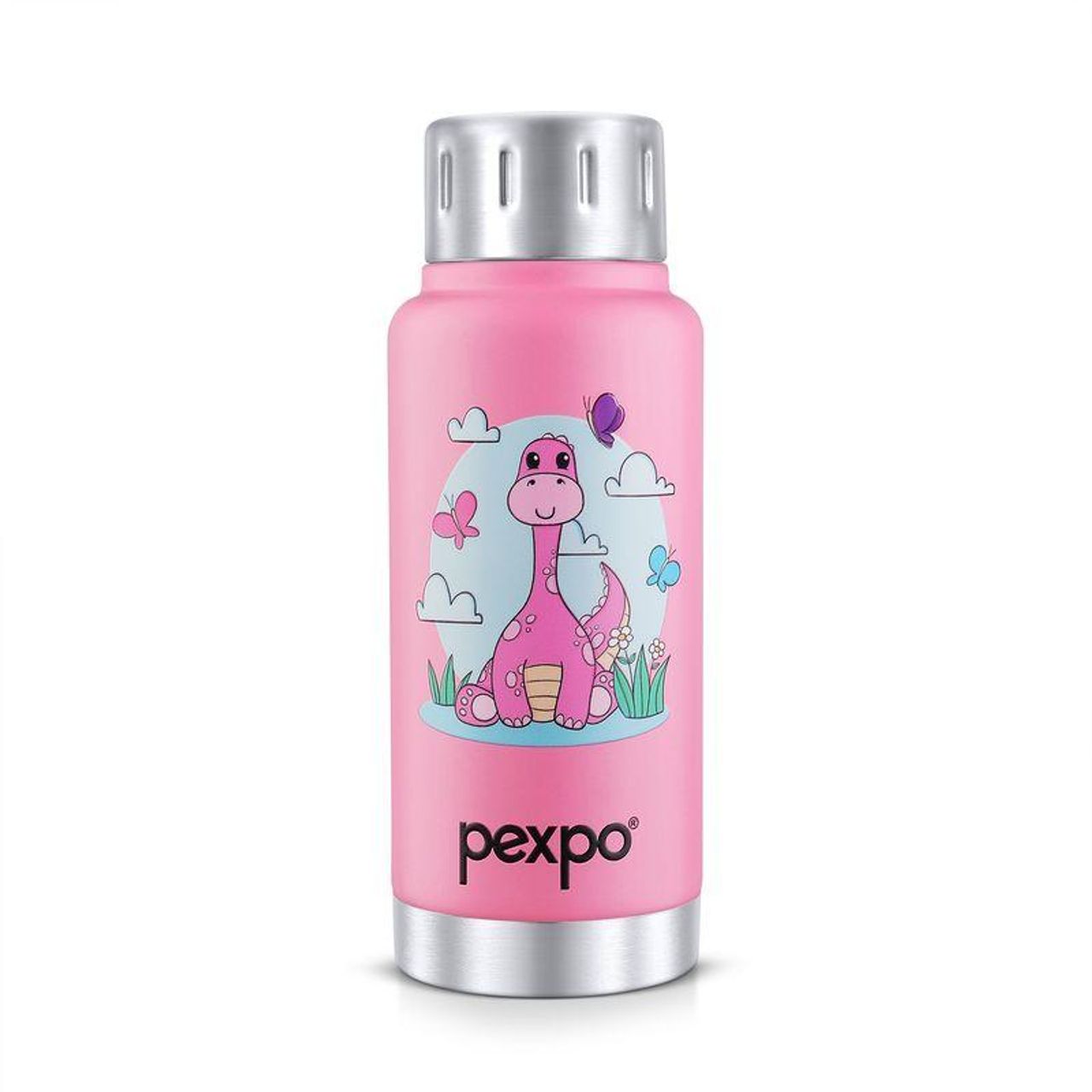 Pexpo 12 Hrs Hot & Cold Vacuum Insulated Bottle With Printed Designcameo Flask - 300 ml