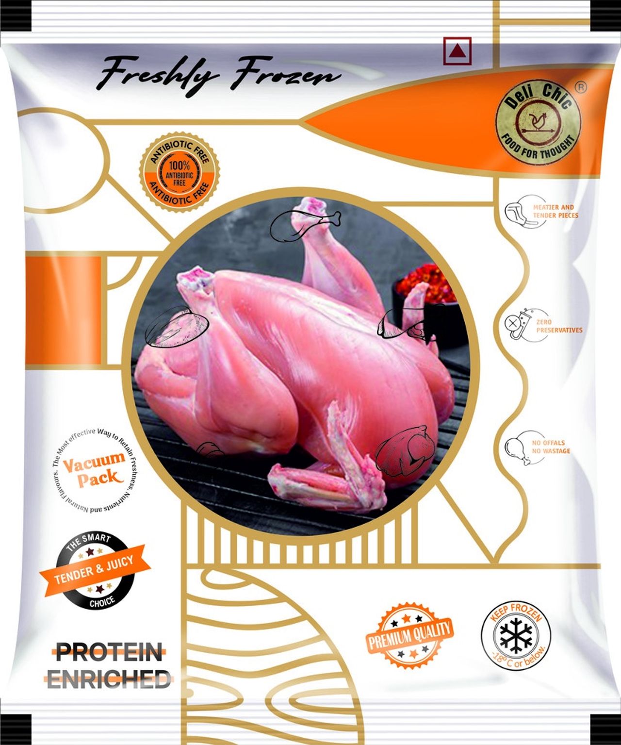 Deli Chic Chicken Whole Tandori Freshly Frozen