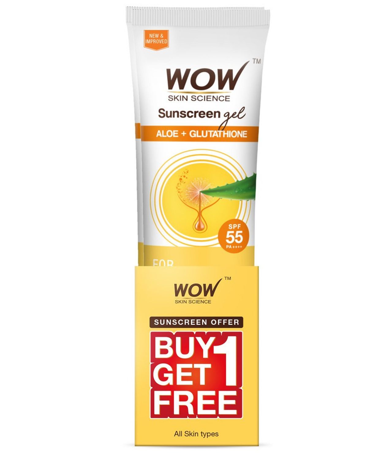 Wow Skin Science Sunscreen Creme SPF 55 PA++ - Tube