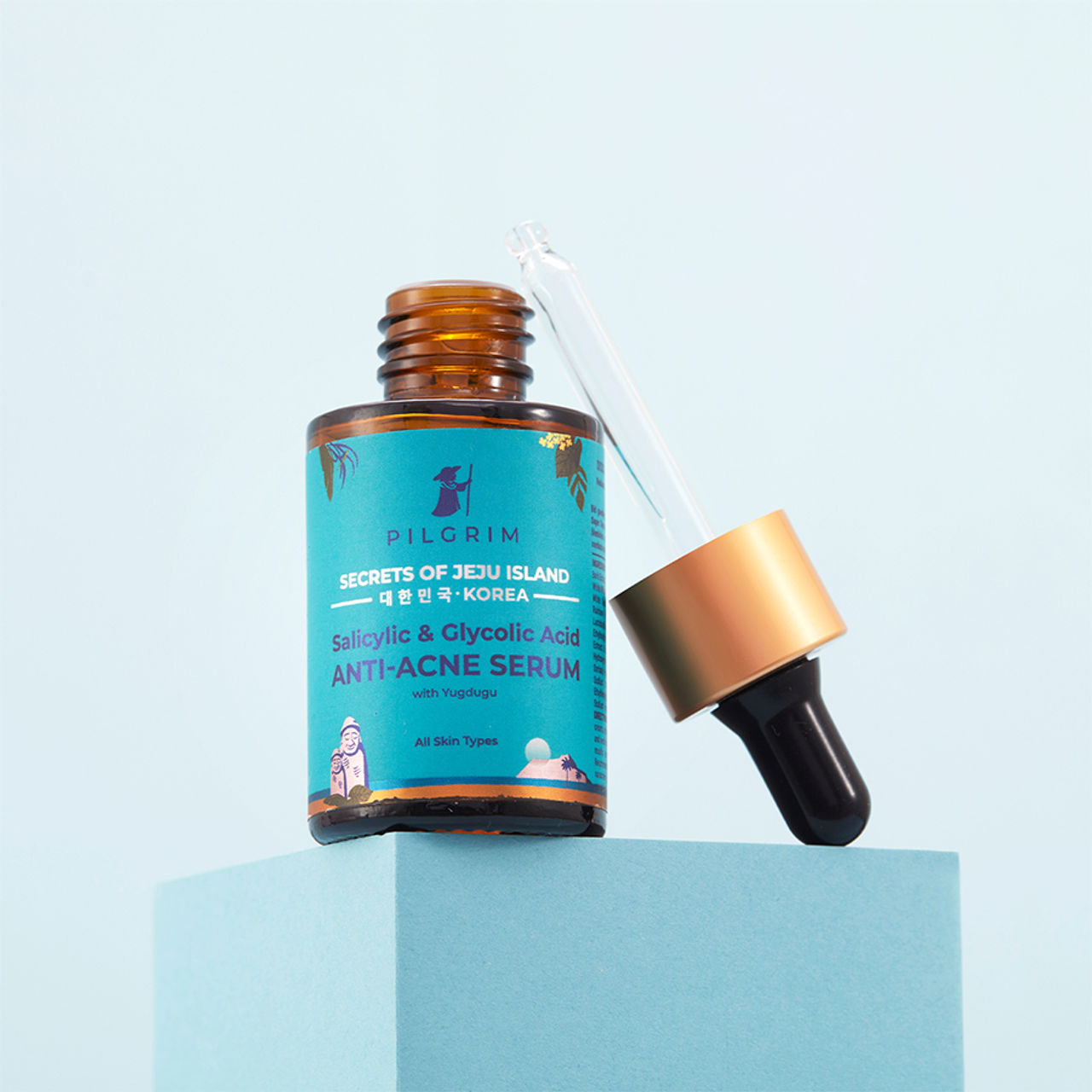 Pilgrim Korean Anti Acne Serum for Oily & Acne Prone Skin with 1% Salicylic Acid + 3% Glycolic Acid
