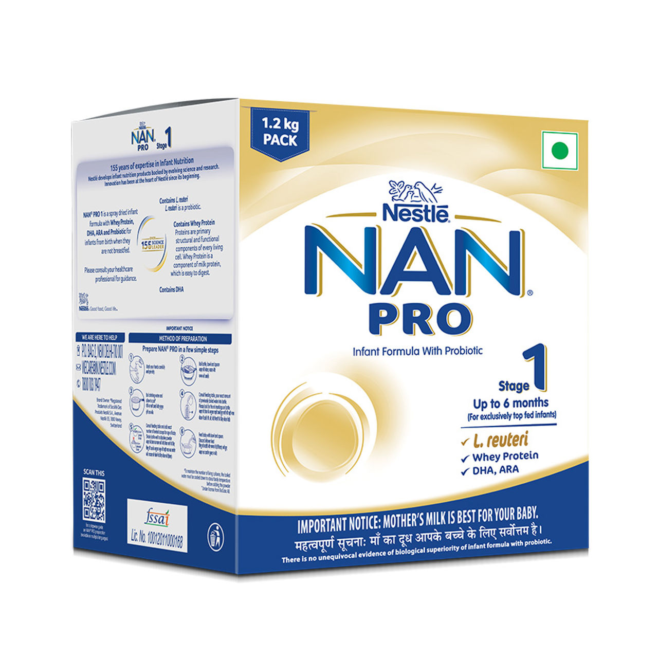 Nestle Nutrition Nan Pro 1 Infant Formula Baby Powder | Probiotic | Dha & Ara | 0 - 6 months