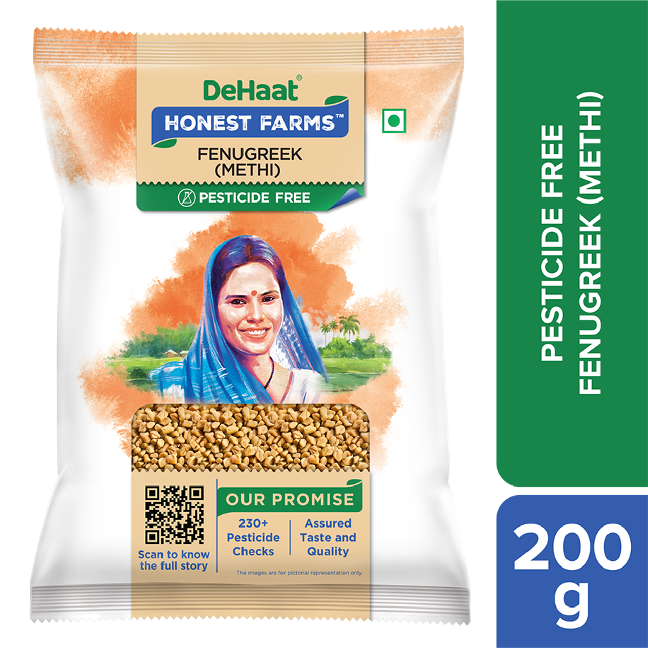 DeHaat Honest Farms Pesticide Free Fenugreek (Methi)