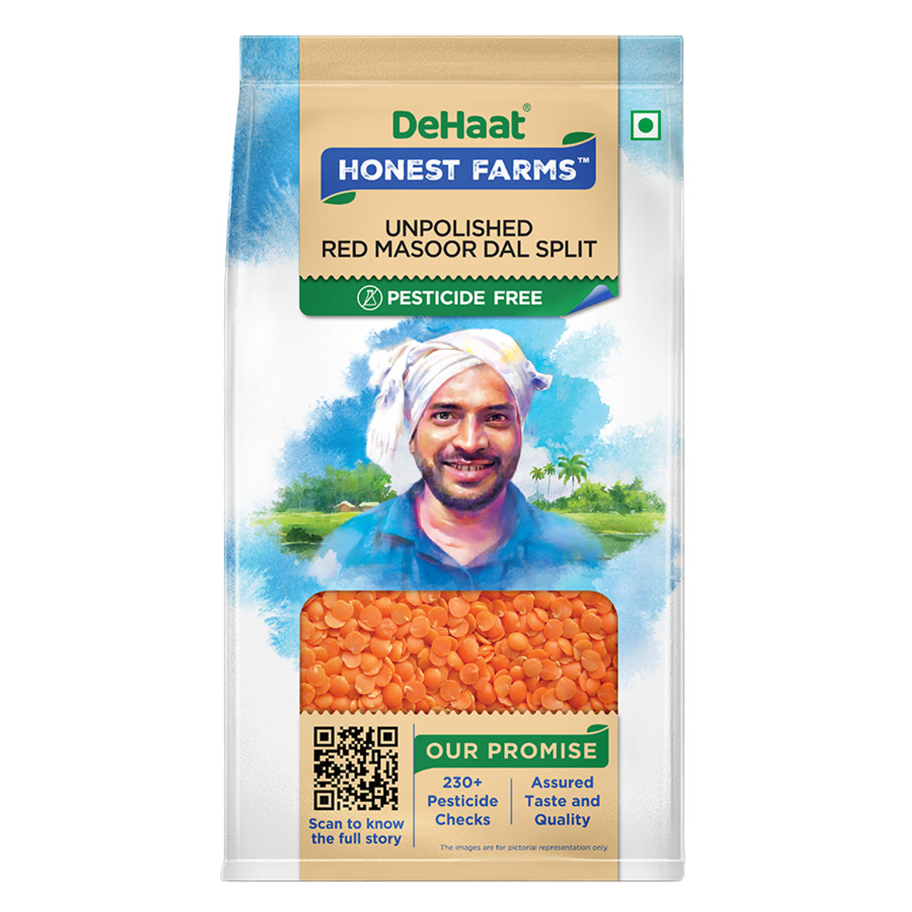 Dehaat Honest Farms Pesticide Free | Unpolished | Masoor Dal Split