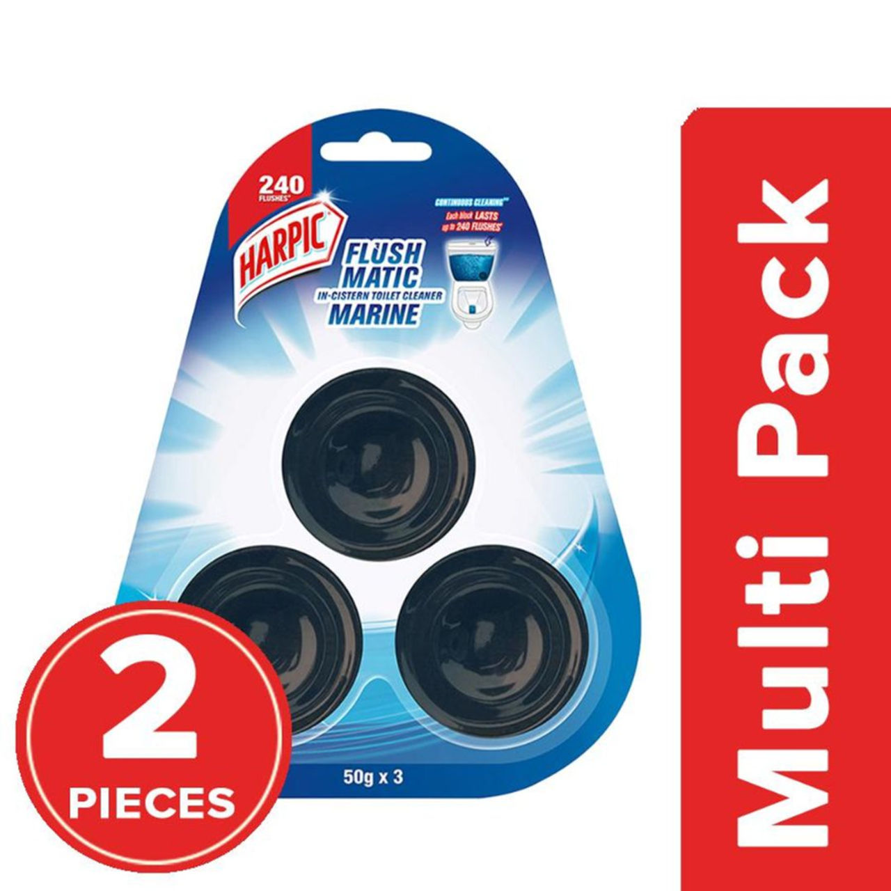 Harpic Flushmatic Toilet Cleaner Blocks - Marine 150 g Combo