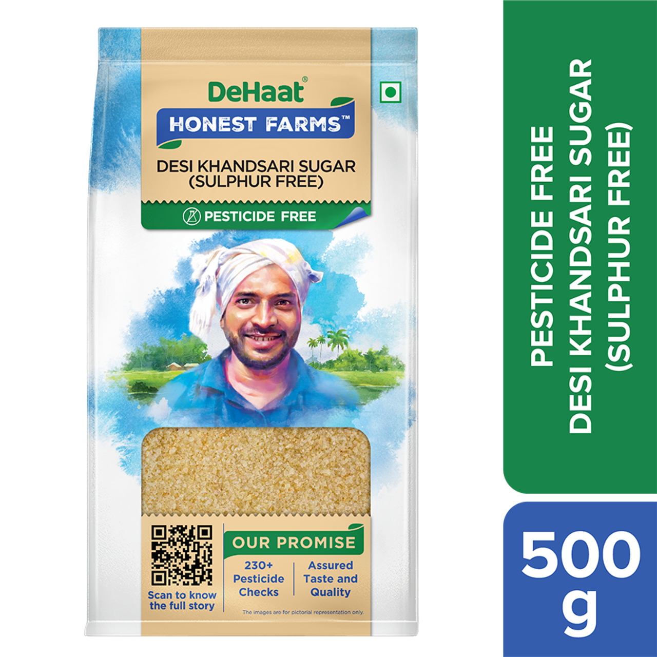 DeHaat Honest Farms Pesticide Free Desi Khandsari Sugar (Sulphur Free)