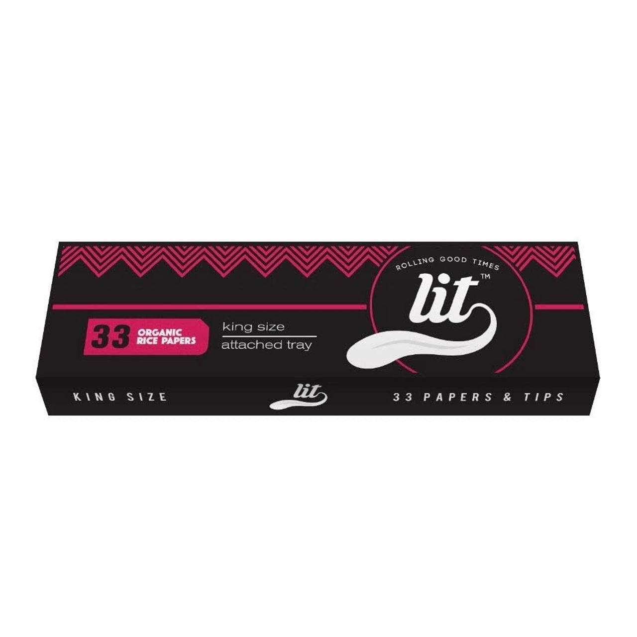 LIT White Rolling Tray with Free 2 Thins Cone