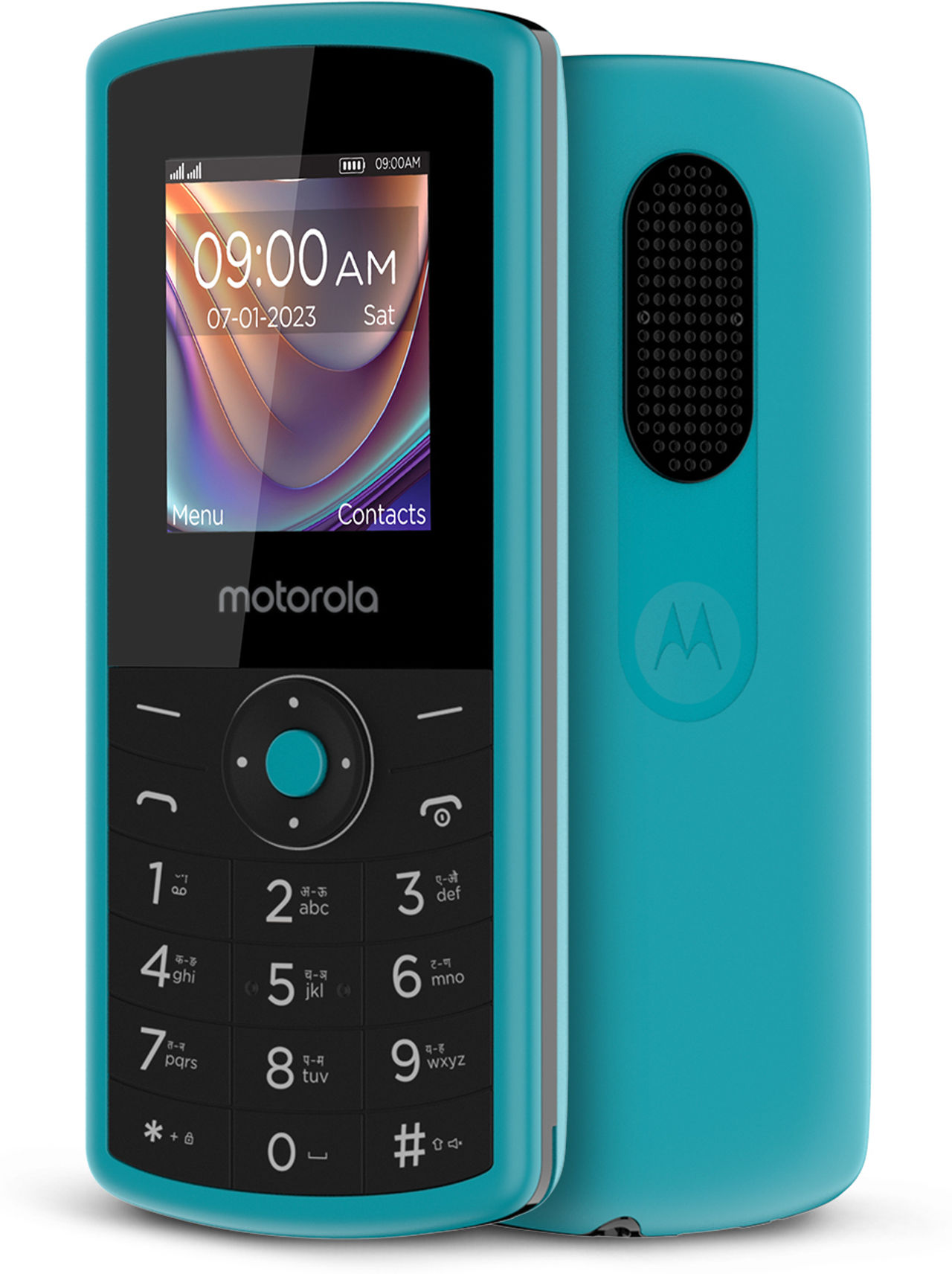 Motorola A10V Dual Sim Keypad Phone | 1.8 Inch Display| Wireless Fm |Auto Call Recording |Teal Blue