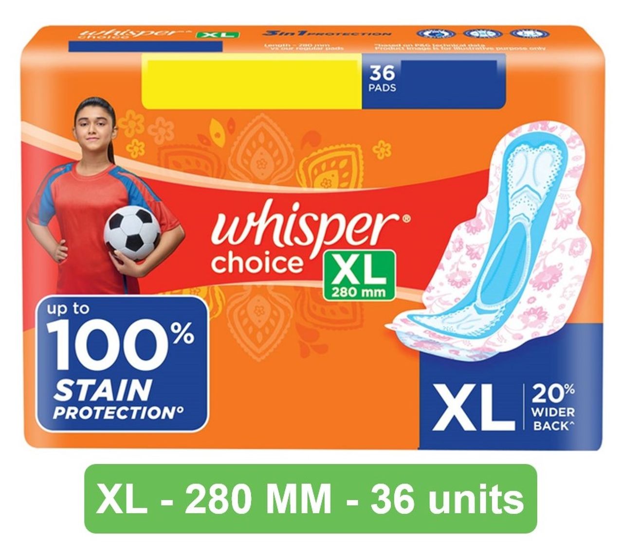 Whisper Choice XL Sanitary Pads