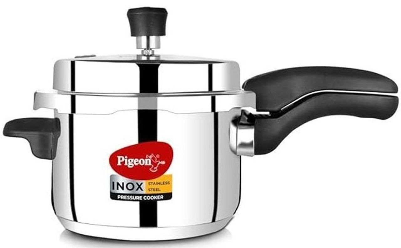 Pigeon Inox 5L Stainless Steel Induction Base Outer Lid Pressure Cooker